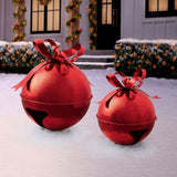 Member’s Mark 2-Piece Oversized Metal Jingle Bell Décor Set, Antique Red or Gold