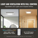 Uimoso 110 CFM Bathroom Exhaust Fan 1.5sones Bath Fan with Light