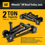 2-Ton Cat Wheelie Off-Road Hydraulic Trolley Jack – 4" Wheels & 17.5" Maximum Lift