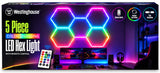 Westinghouse 190W RGB LED Hexagon Light Kit, 24 Tubes Music Sync Garage Ceiling