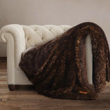 FRYE Arctic Luxe Faux Fur Throw, 60" × 70", 830 GSM Reversible Polyester Blanket