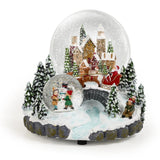 Christmas Music Snow Globe – Christmas Village Scene, Nativity, Holy Angel