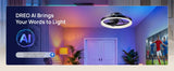 DREO 20" Smart LED Fandelier, RGBIC Color-Changing Ceiling Fan Light 4400 Lumens