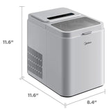 Midea 26.5lb Countertop Ice Maker Portable Machine with 2 Ice Sizes & Auto-Clean