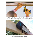 Koolspot Pole Operated Sun Shade – 6'W x 8'L Polyester Crank Sun Shade