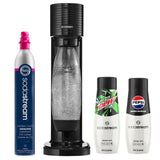 SodaStream Gaia Sparkling Water Maker Set with 60L CO2 Cylinder and 2 Drink Mix