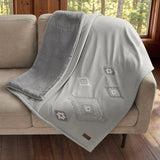 Pendleton Crystal Springs Throw, 50x70 Faux Suede Soft Faux Fur 1150 GSM Blanket