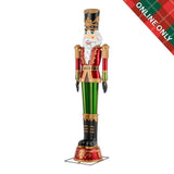 8 FT Giant-Sized LED Vintage Nutcracker with 11 Holiday Tunes and Timer