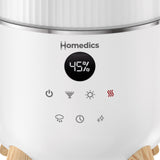 HoMedics Warm & Cool Mist Ultrasonic Humidifier UHE-WMTF95 2 Gallon UV-C White