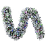 9' Pre-Lit Radiant Micro LED with Twinkle Artificial Flocked Greenery Garland