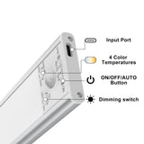 Energetic 12" Rechargeable LED Under Cabinet Light, 3 Pack Wireless Motion Sensor