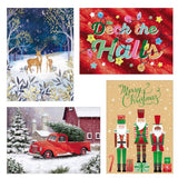 Holiday Christmas Greeting Cards Box Set, 40 Assorted 5x7 Envelopes Seals Bulk