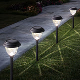Member’s Mark Stainless Steel & Glass LED Solar Path Lights, 4-Pack, 20 Lumens