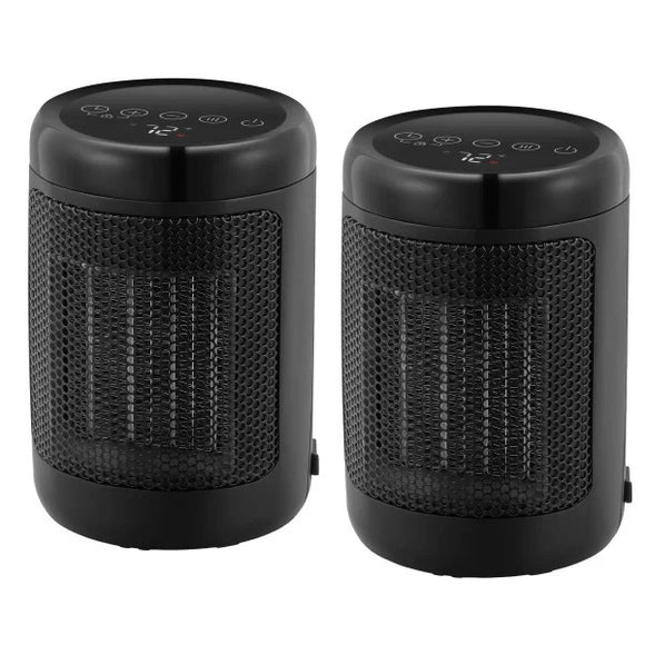 OmniHeat 1500 W Digital Ceramic Personal Heater, 2-pack