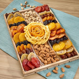 Vacaville Fruit Company Dried Fruit & Nut Gift Tray, 40 oz, Reusable Wood Tray