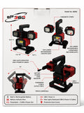 ePower360 SIRIUS 2000LM Rechargeable LED Work Light and Powerbank w/ Side Lights