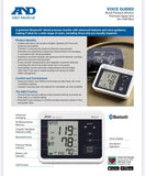 A&D Medical Bluetooth Upper Arm Blood Pressure Monitor with Voice Guidance