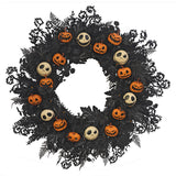 30" Disney The Nightmare Before Christmas Pre-Lit Wreath with 50 Multicolor LED Lights