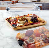 Farberware Build-a-Board 11" x 14" Bamboo Charcuterie Board w/ Locking Lids 2-pk