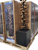 GHP Group 65" Bond Bloomington Cascading Cup Fountain, 31 Cascading Cups Creat Waterfall