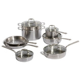 Made In Tri-Ply Stainless Steel Cookware Set, 13 Pc Pots Pans Pasta Insert Italy