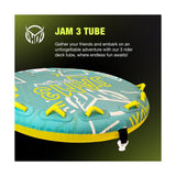 HO Sports JAM 3 Towable Deck Tube – 3-Person Inflatable Boat Tube