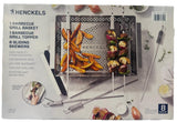 Henckels 8-Piece BBQ Grilling Set – Stainless Steel Grill Basket, Grill Topper & Skewer Set