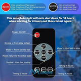 Christmas Snowflake Projector LED Moving Snowfall Laser Light Party Strobe Lamp