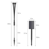 Sol-R-Brite Solar 32 LED Firefly Landscape Lights Set - 4 Stake Lights and Panel