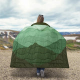 Below Zero Wearable Blanket Hoodie Waterproof Outdoor Camping Reversible 72x54