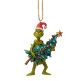 4-Pc Jim Shore The Grinch & Max Christmas Ornaments, Hand-Painted Holiday Decor