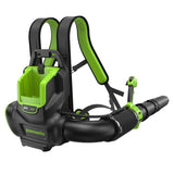 Greenworks 80V Backpack Leaf Blower, 800 CFM, 195 MPH, with Leaf Tarp