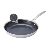 Henckels Paradigm Ceramic 12-Inch Stainless Steel Dual Performance Wok with Glass Lid