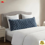 Faux Fur Body Pillow - 20"x54" Ultra-Soft Jacquard Cover Versatile Full-Body Pillow