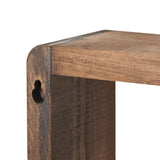TRINITY 2 Pack 32"W x 4"D x 8"H Stackable Floating Box Knotty Alder Wood Shelves