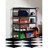 5 Shelf Heavy Duty Metal Muscle Rack Garage Shelving Storage 48"W x 24"D x 72"H