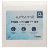 Slumber Chill 6-Piece Cooling Sheet Set – Tencel Lyocell & Cotton Blend, White 300 Thread Count