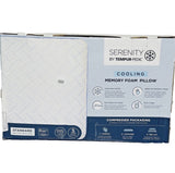 Serenity by Tempur-Pedic Cooling Memory Foam Pillow, Medium Support Bed Pillow with Washable Cooling Cover