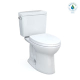 TOTO Drake Transitional Elongated 1.28 GPF Universal Height Tornado Flush Toilet, 2 pack