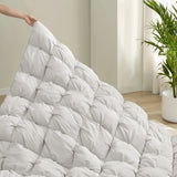 Casual Living Zuri Mega Puff 3-Piece Comforter Set, Reversible Pintuck Bedding Set with Shams