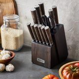 GreenPan 13-Piece Stainless Steel Knife Block Set – Chef, Santoku, Paring, Steak