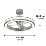 Artika Edwin 23" LED Fan - Adjustable Brightness LED Chandelier Ceiling Fan