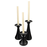 10-Pc Fusion Flameless LED Wax Candle Set Metal Holders Tapers, Pillars & Remote
