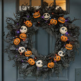 30" Disney The Nightmare Before Christmas Pre-Lit Wreath with 50 Multicolor LED Lights