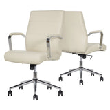True Innovations Modern Office Task Chair, Mid-Back Adjustable Height Reclining