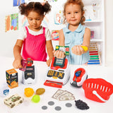 Kids Cash Register Playset with Scanner and Over 20 Shopping Accessories