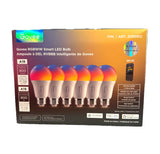 Govee RGBWW Smart A19 LED Bulbs, 6-Pack, 800 lm, 9 W, E26, Matter