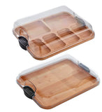 Farberware Build-a-Board 11" x 14" Bamboo Charcuterie Board w/ Locking Lids 2-pk