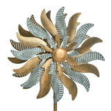 Stylecraft Metal Flower Wind Spinner, Brushed Copper & Verdigris Finish Spinner