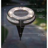 Member’s Mark Stainless Steel Solar Disc Lights with Color-Changing LEDs, 5-Pack, 30 Lumens,